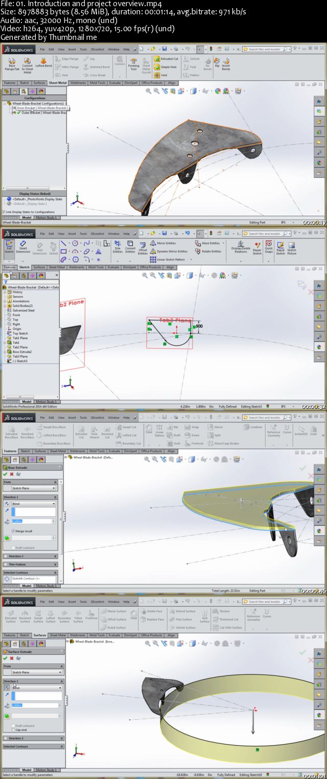 Dixxl Tuxxs - Creating a Wheel Blade Bracket in SolidWorks