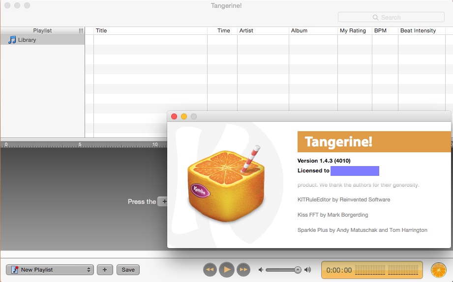 Tangerine! 1.4.3 Mac OS X