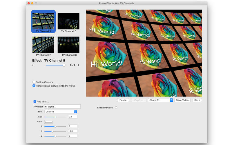 Photo Effects 6 TV Channels v4.0.0 Mac OS X