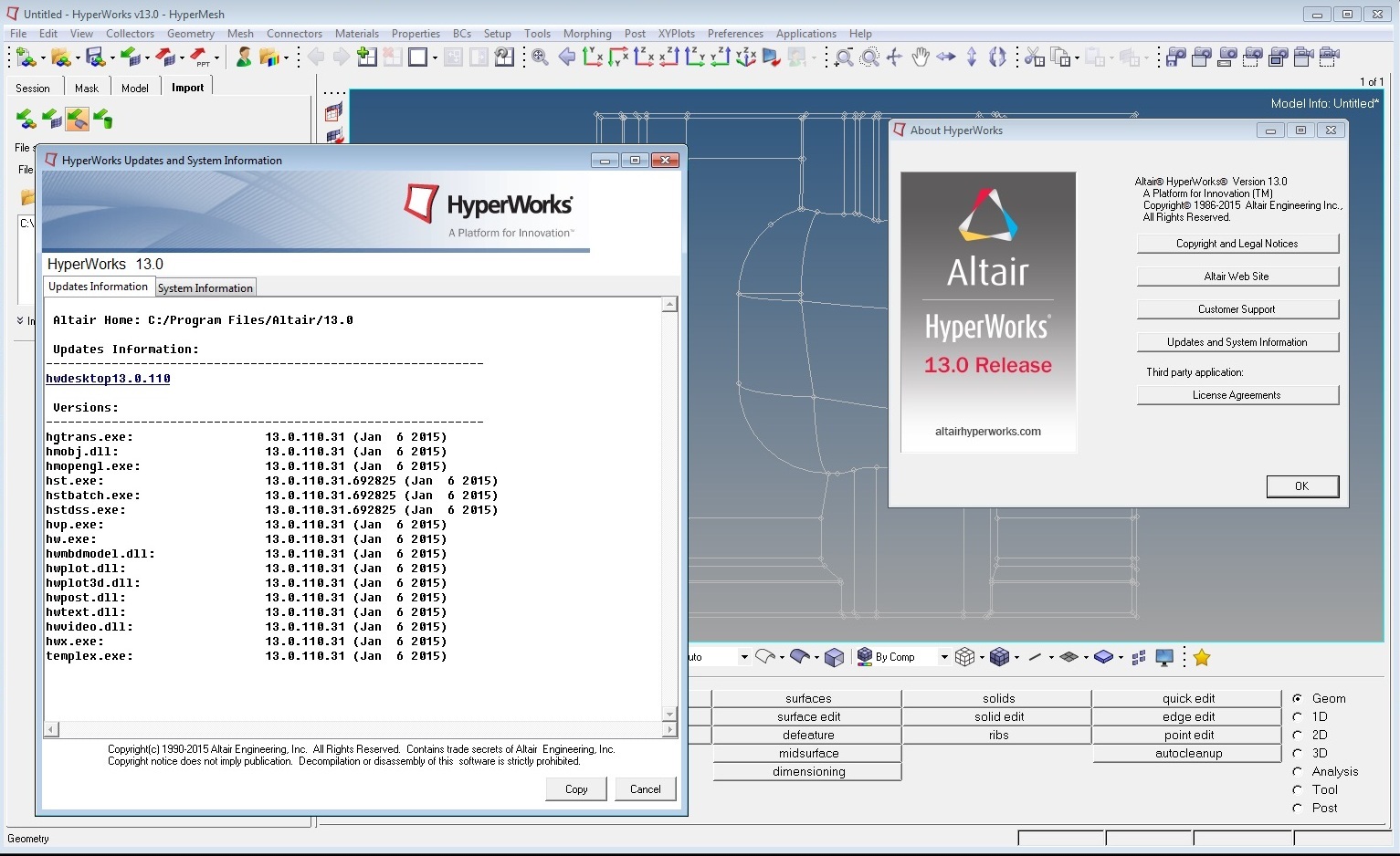 Altair HyperWorks Desktop 13.0.110