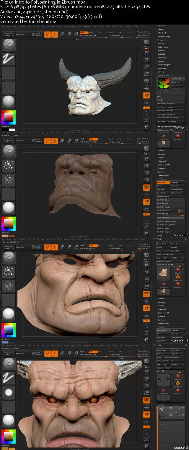 Organic Polypainting in ZBrush Volume 1