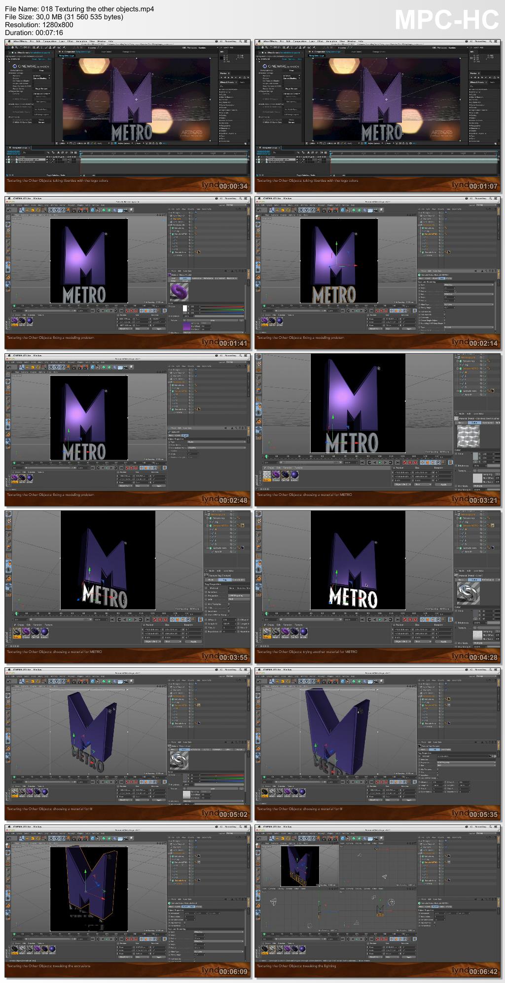 Lynda - Creating Flying Logos with After Effects and CINEMA 4D Lite