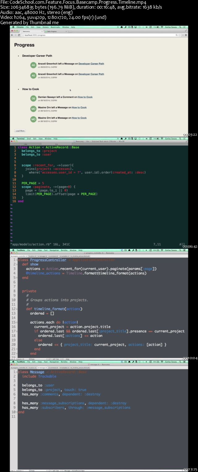 CodeSchool - Feature Focus: Basecamp Progress Timeline