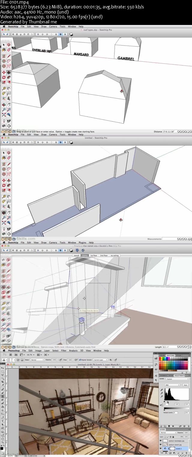 InfiniteSkills - Learning SketchUp Pro 2015 Training Video