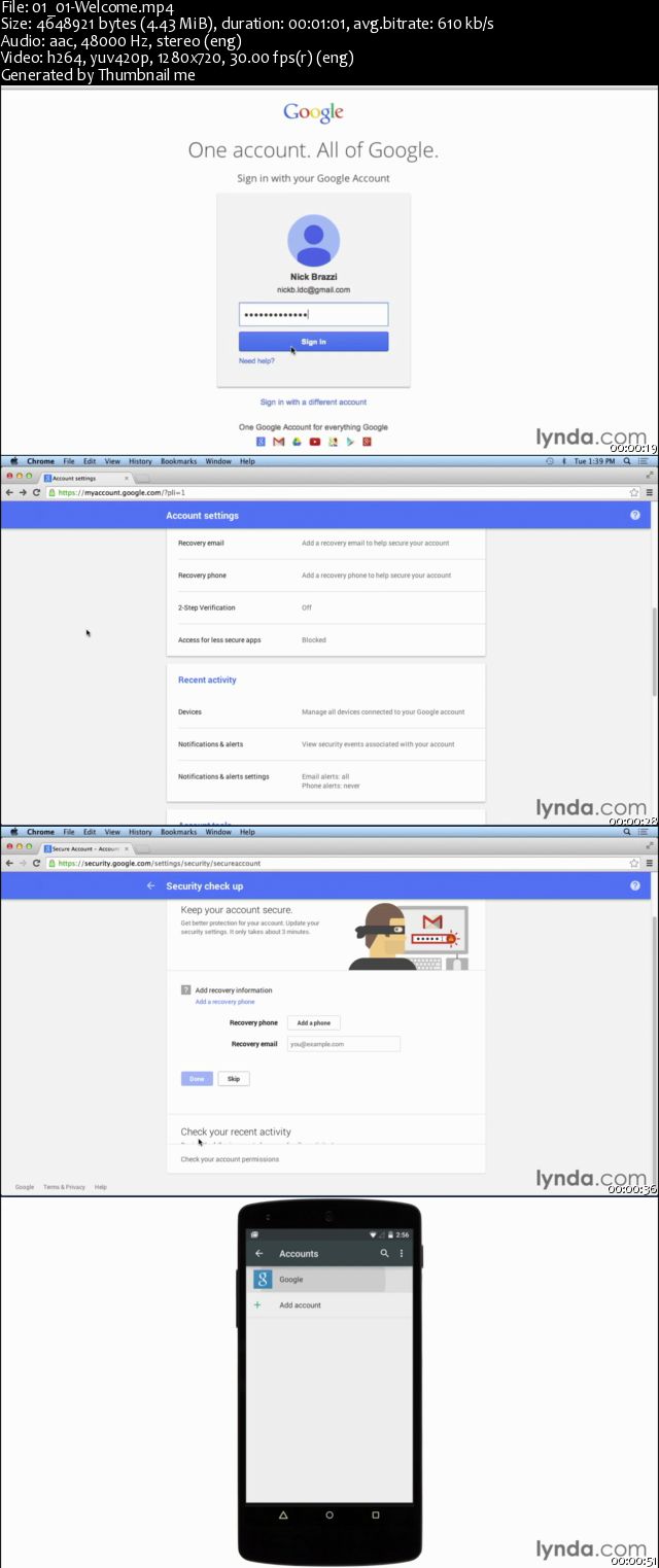 Lynda - Creating and Managing Your Google Account