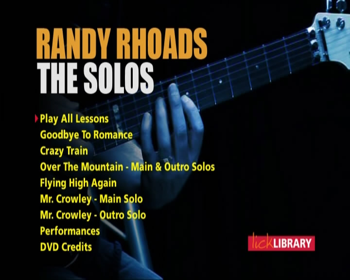 Learn to Play Randy Rhoads - The Solos