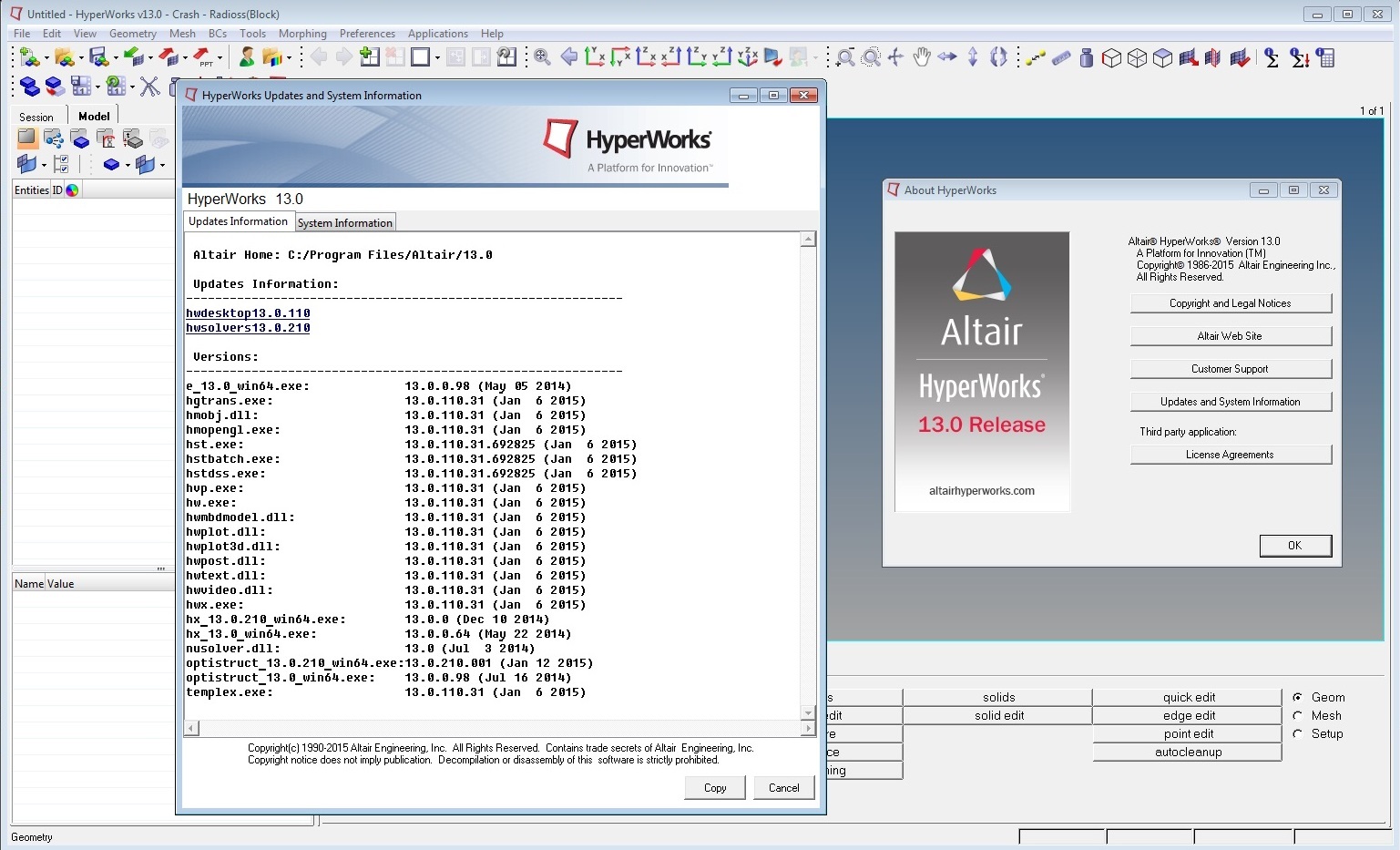 Altair HyperWorks Solvers 13.0.210