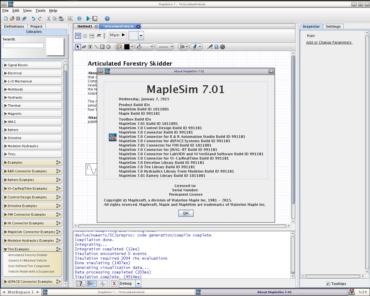 Maplesoft MapleSim 7.01