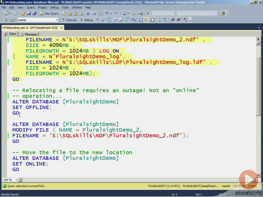 Pxxx - SQL Server: Database Creation, Configuration, and Alteration