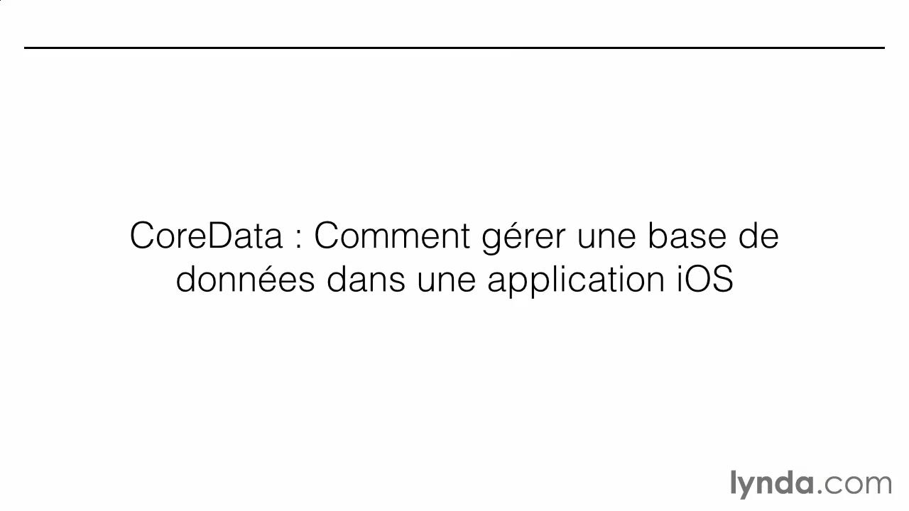 Découverte de Core Data