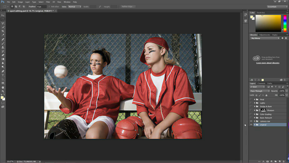 Skillfeed - Sports Photo Retouch Using Photoshop (2015)