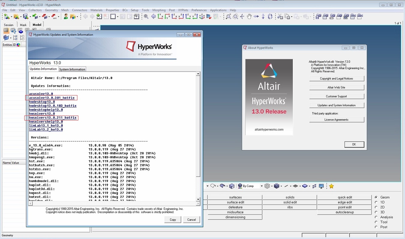 Altair HyperWorks AcuSolve 13.0.301 HofFix