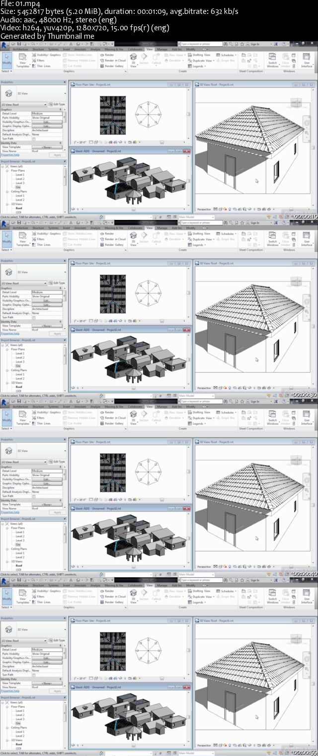 InfiniteSkills - Revit Architecture - Roof Design Training Video