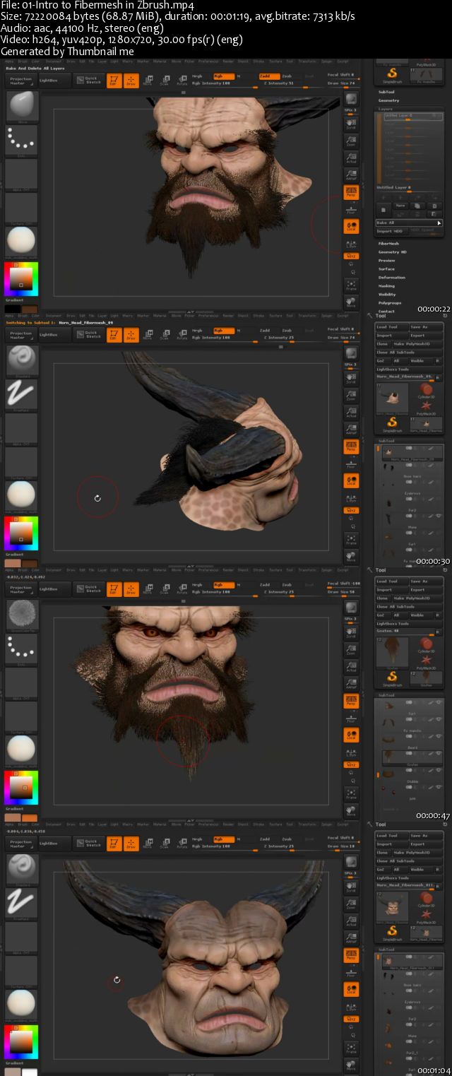 Introduction to Fibremesh in ZBrush Volume 3