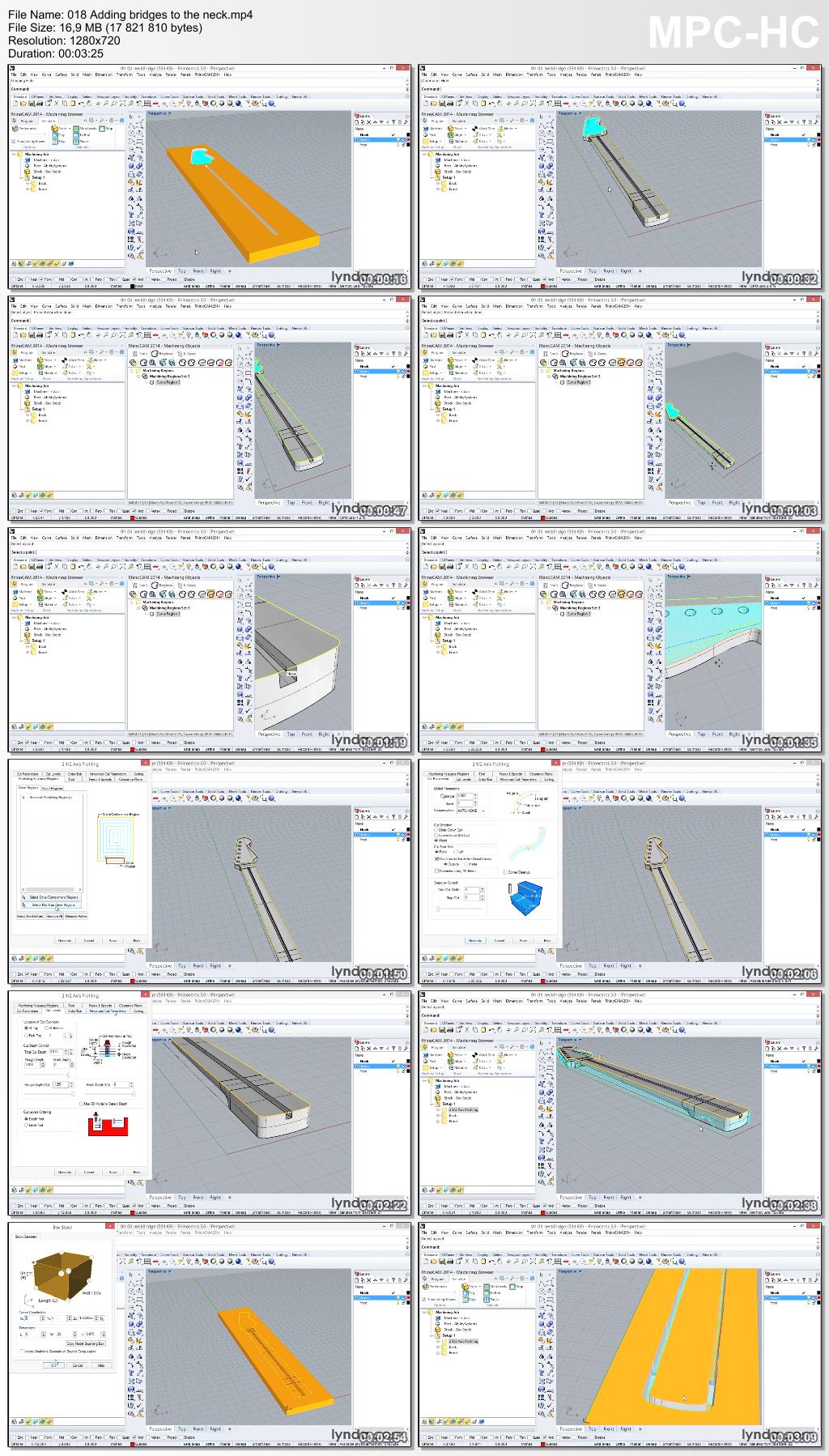 Lynda - Creating a Guitar Body with RhinoCAM