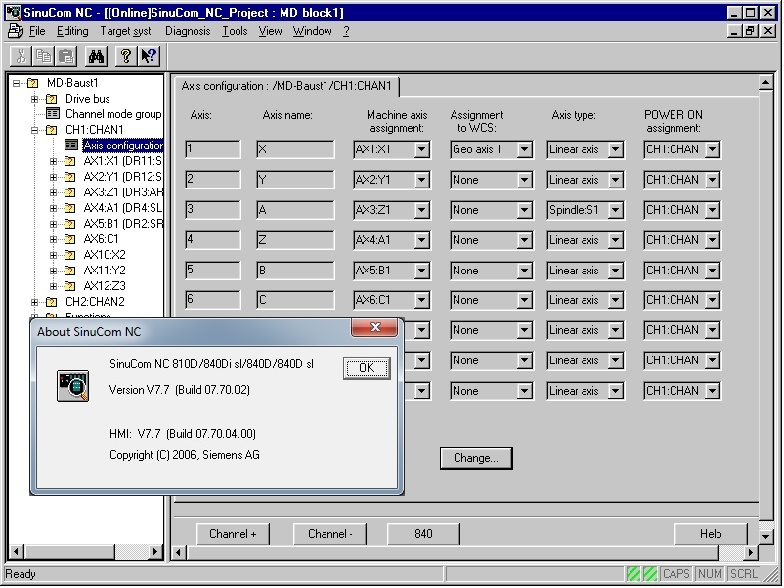 SIEMENS Sinumerik SinuCom 7.7