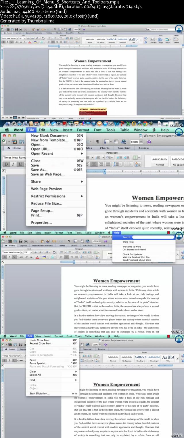 Microsoft Word 2011 for MAC Users - Learn the Easy Way