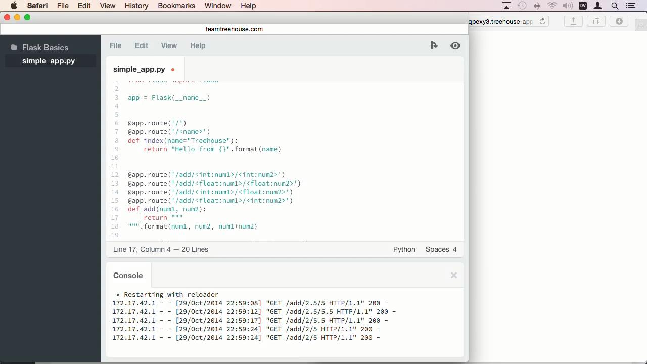 Treehouse - Flask Basics