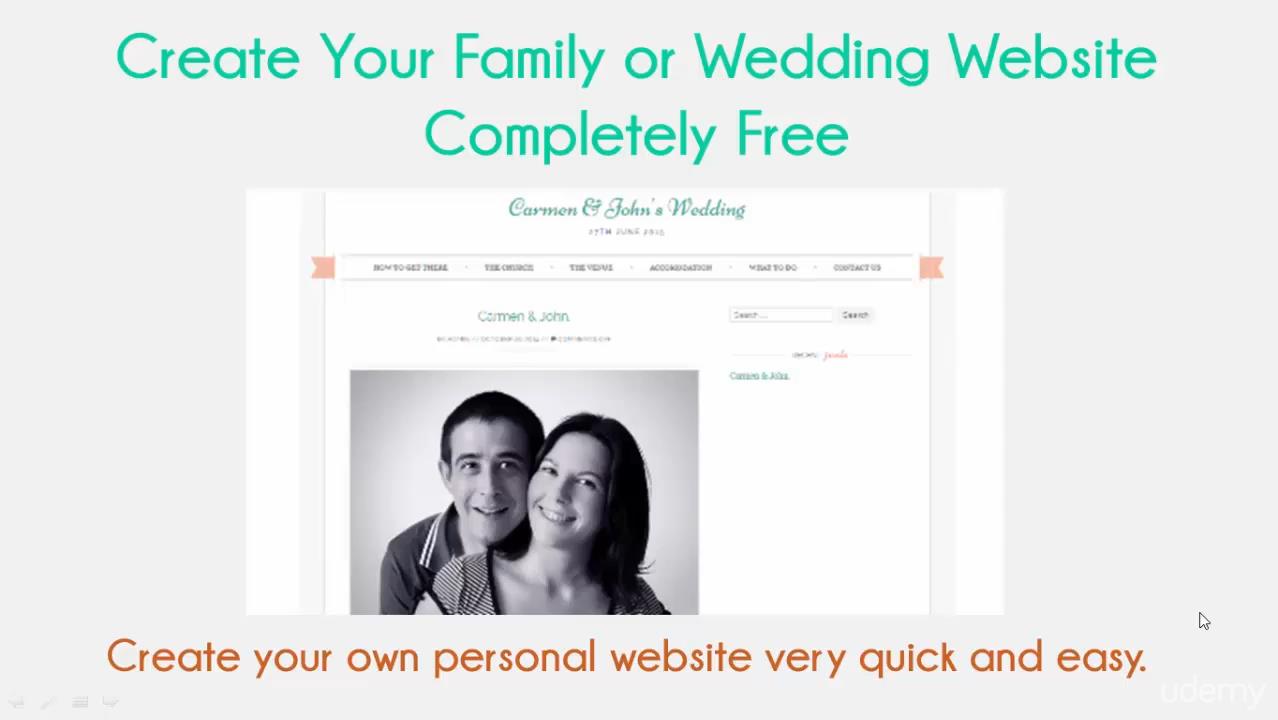 How To Create Your Own Wedding or Family Website