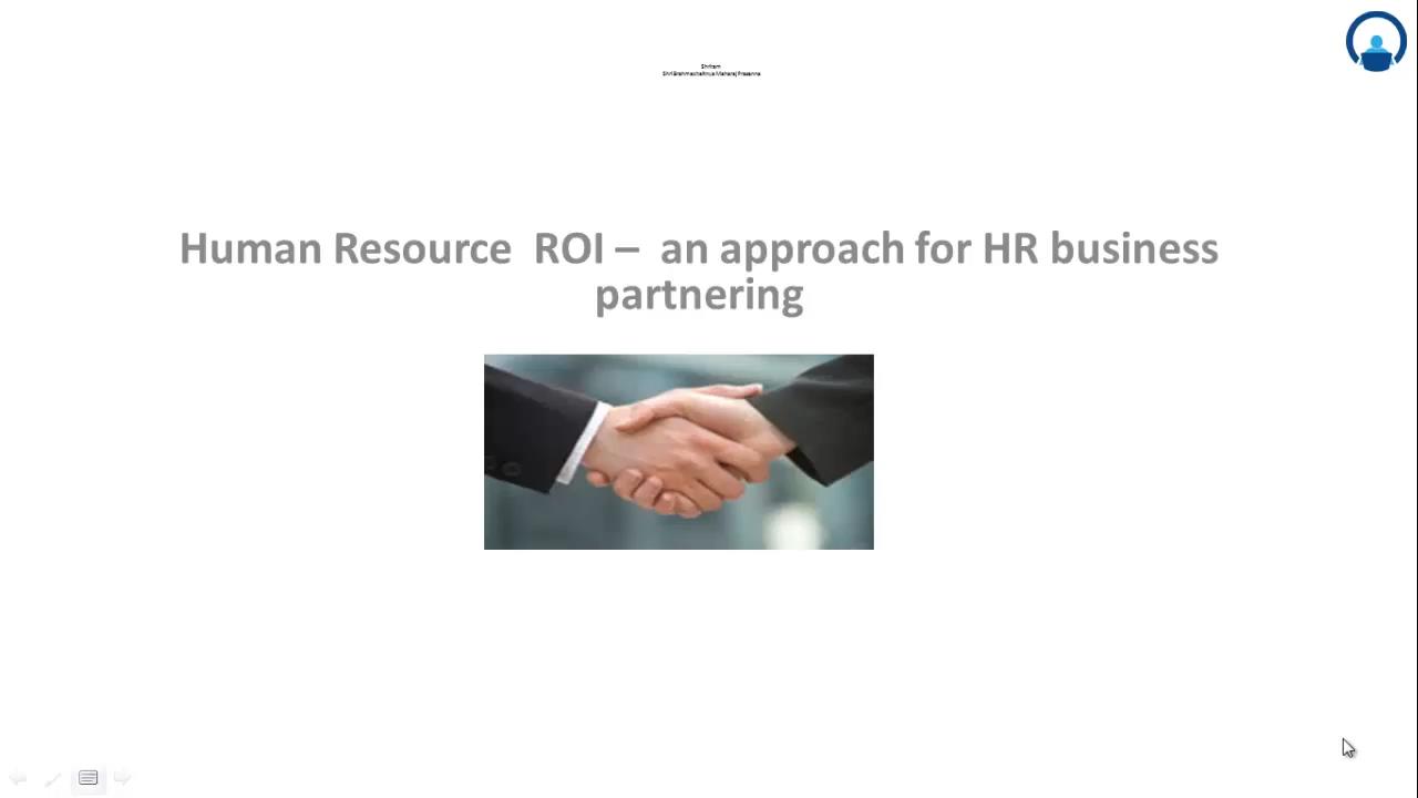 Human Resource ROI - An Approach for HR Business Partnering