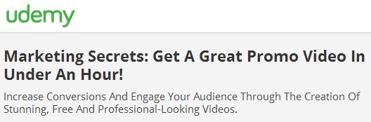 Marketing Secrets: Get A Great Promo Video In Under An Hour!