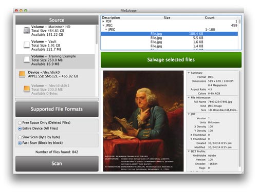 FileSalvage 8.1.0.3.0 [ (Mac OS X)