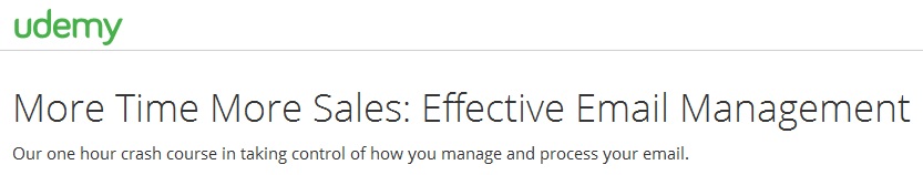 More Time More Sales: Effective Email Management