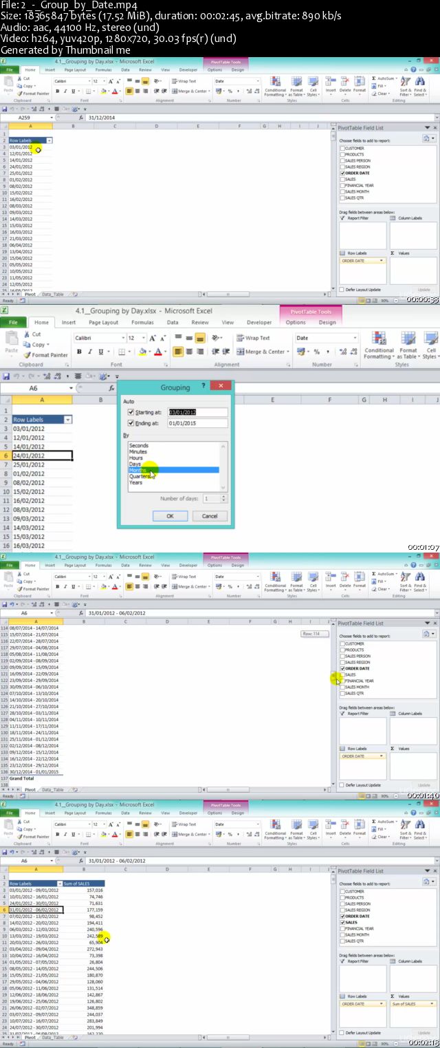 Excel With Excel Pivot Tables: Grouping & Sorting