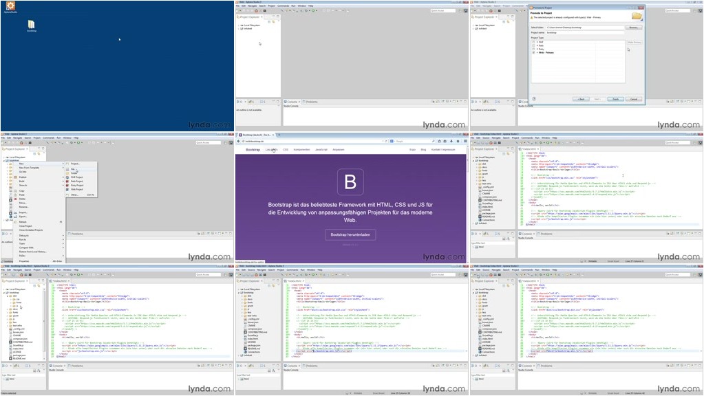 Video2Brain - One-Page-Webseiten mit Bootstrap, LESS und Sass