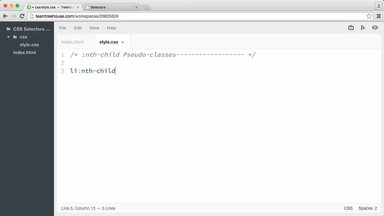 Treehouse - CSS Selectors