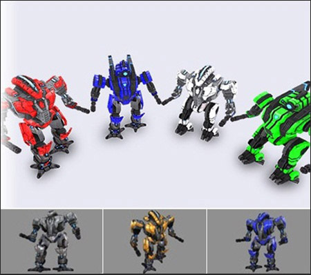 Low Poly Animated Robots