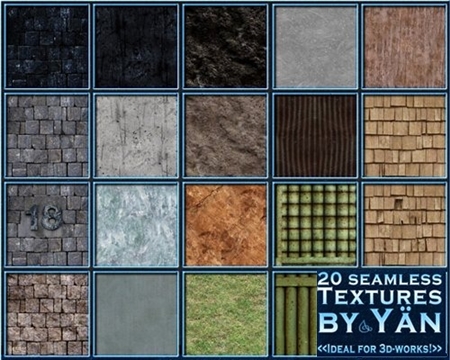 Seamless Textures Wood, Stone, Stucco