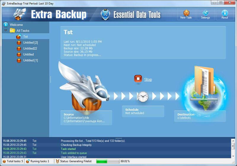 Essential Data Tools ExtraBackup v1.5.675