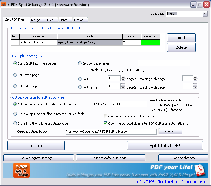 7-PDF Split and Merge 2.0.4.112 + Portable