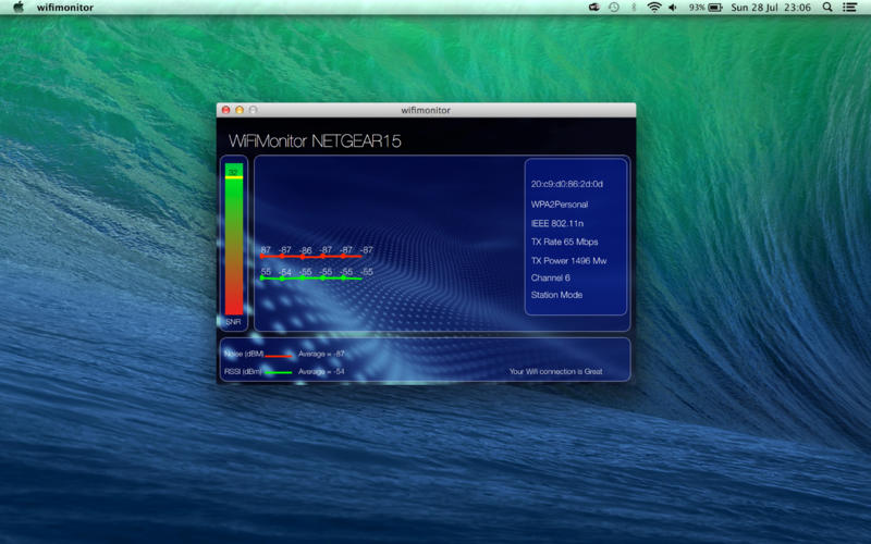 WiFiMonitor v1.1 Mac OS X