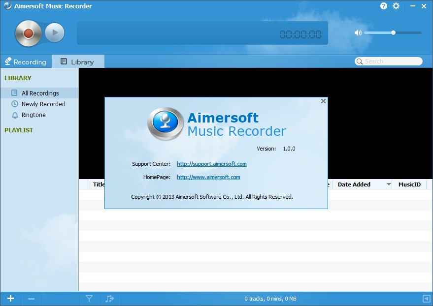 Aimersoft Music Recorder 1.0