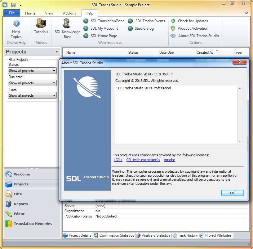 SDL Trados Studio 2014 Professional 11.0.3688.0