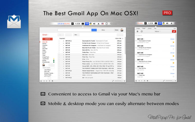 MenuTab Pro for Gmail 1.6.2 MacOSX