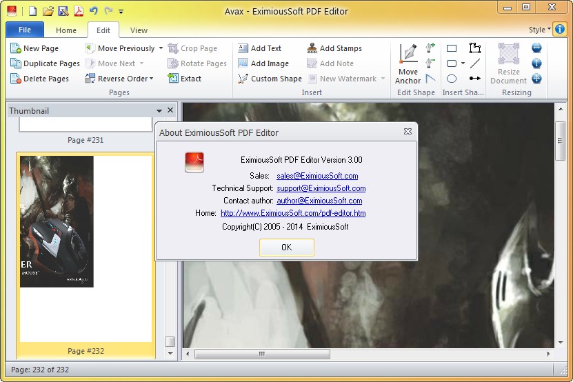 EximiousSoft PDF Editor 3.0