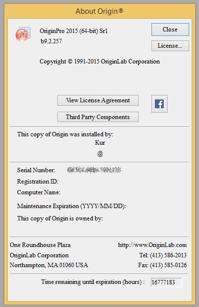 OriginLab OriginPro 2015 SR1 version b9.2.257