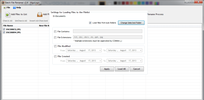 AlgoLogic Batch File Renamer 2.4