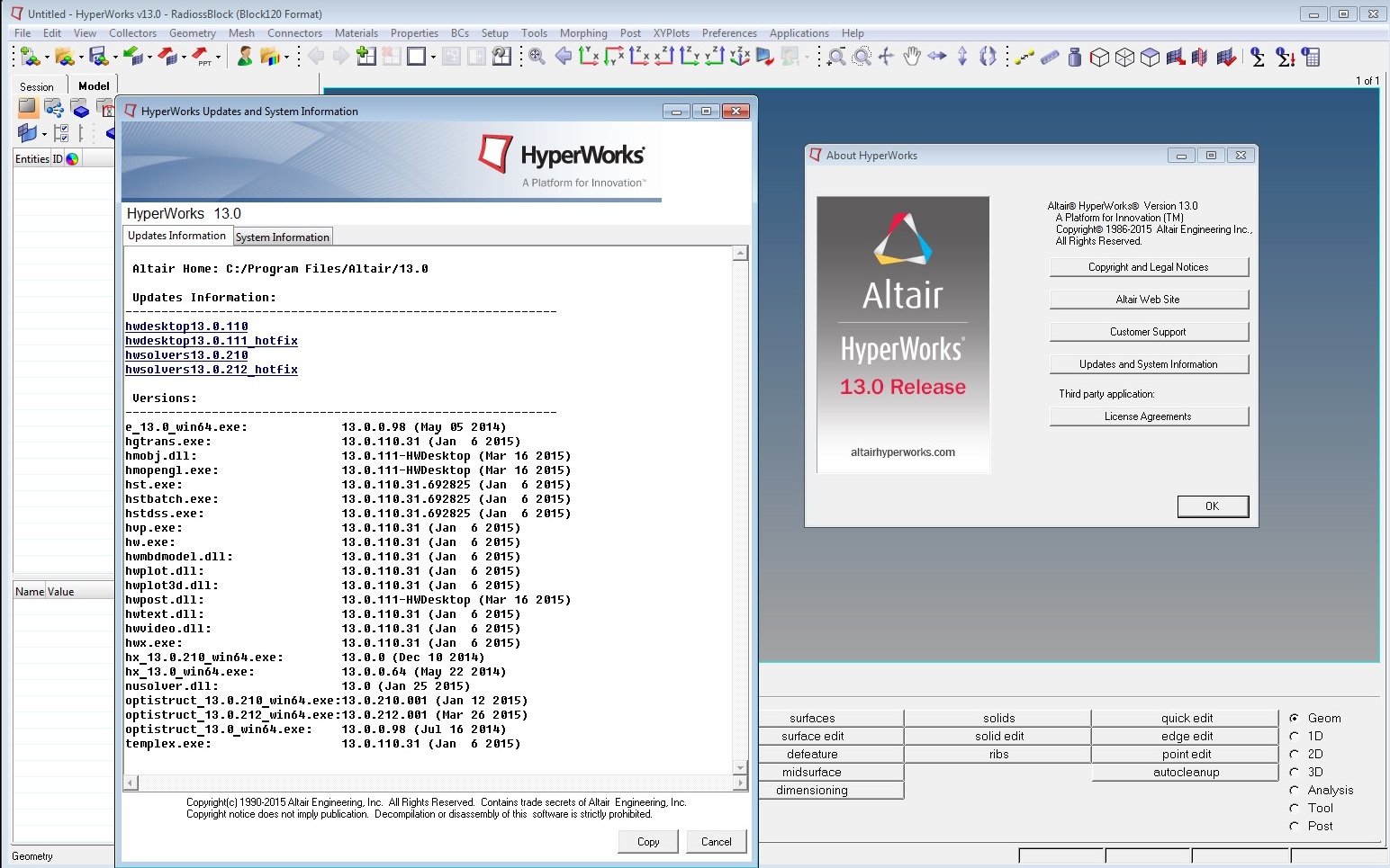 Altair HyperWorks Solvers 13.0.212 HofFix