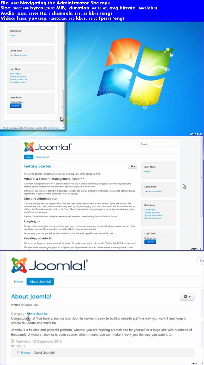 Ostraining - Joomla 3 Beginner