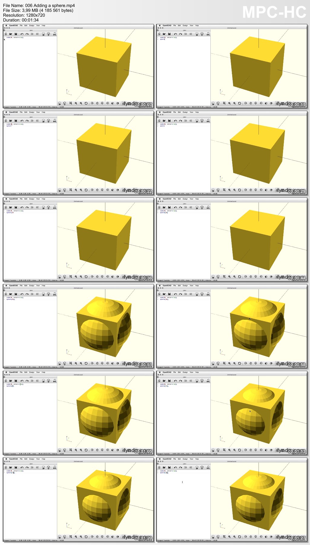 Lynda - Creating a Captive Sphere with OpenSCAD