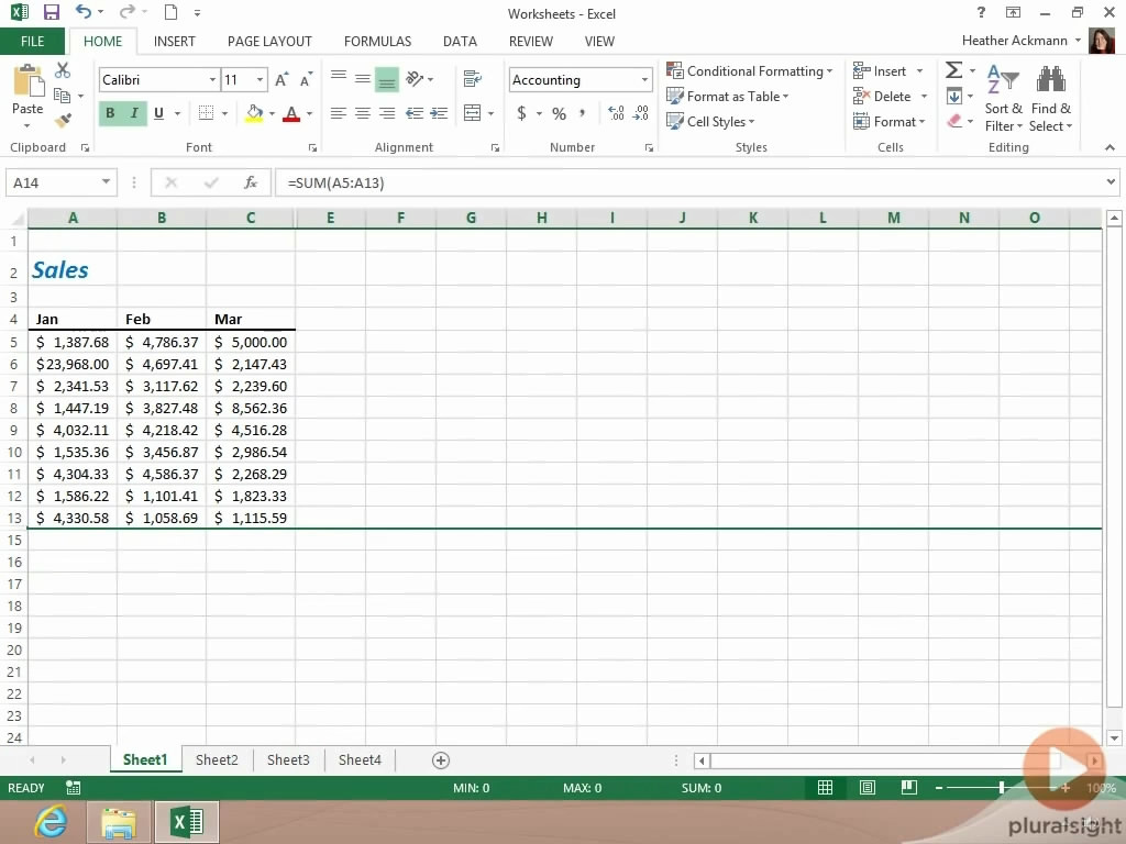 Excel 2013 Fundamentals