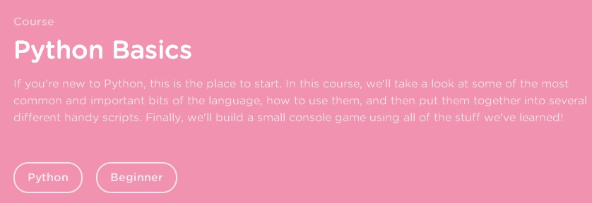 Teamtreehouse - Python Basics