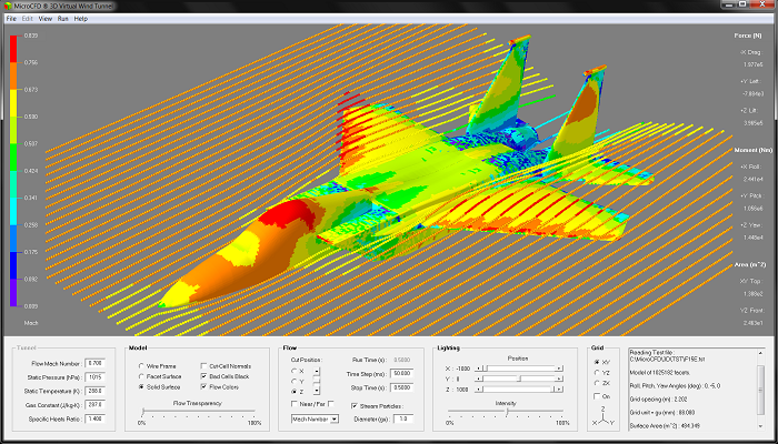 MicroCFD 3D Virtual Wind Tunnel 1.0