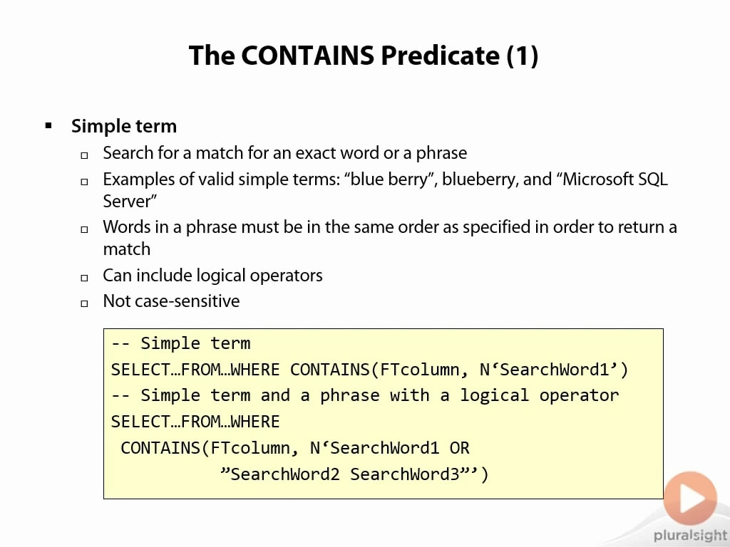 Indexing, Querying and Analyzing Text with SQL Server 2012-2014