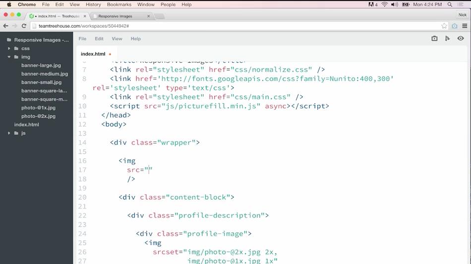 Teamtreehouse - Responsive Images