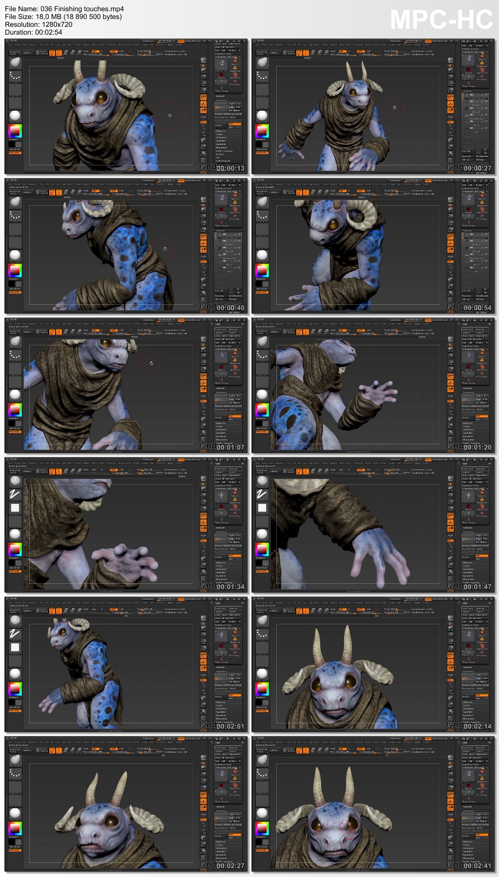 Lynda - Sculpting a Creature with ZBrush and Photoshop